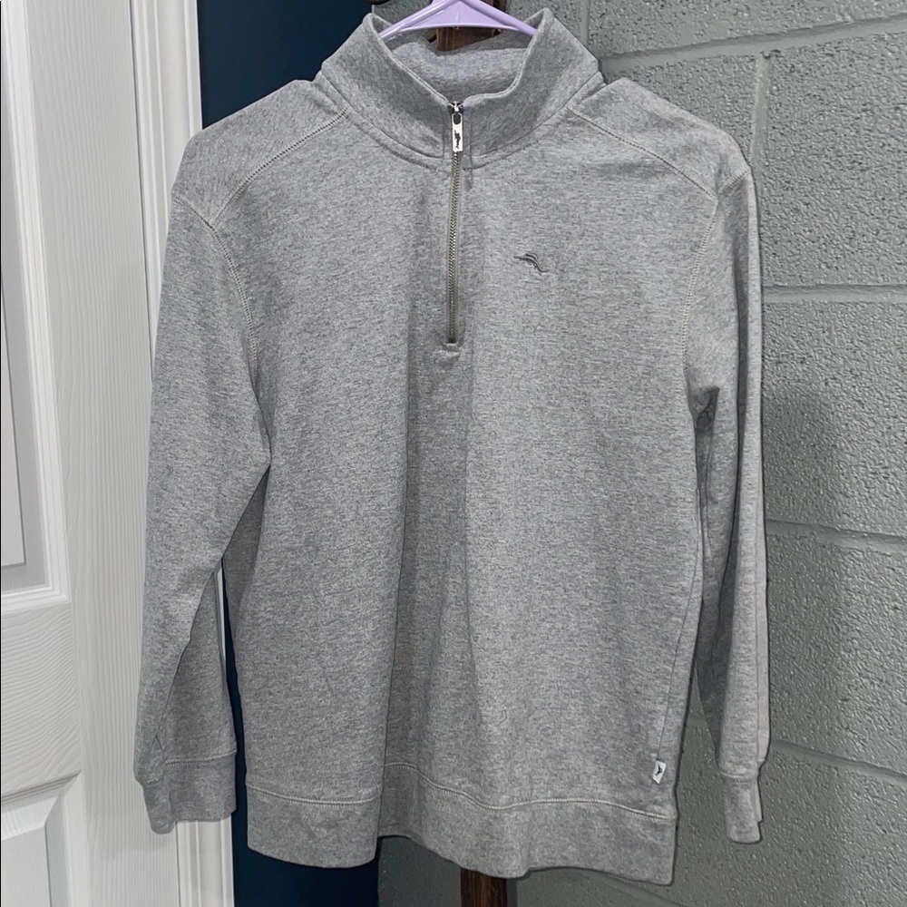 Gray Half-Zip Sweater